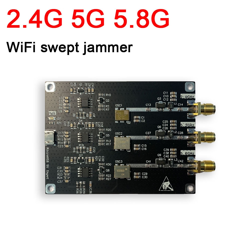 2.4G 5.2G 5.8G  swept jammer Shielder 2.4Ghz 5..